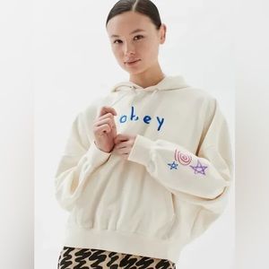 obey scribble hoodie
